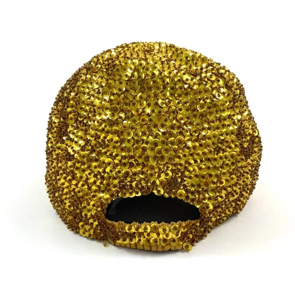Rare 1980's gold sequin baseball cap by FASHION FANTASY - Picture 10 of 13